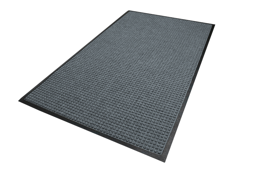 WaterHog rectangular entrance mat with classic border in bluestone